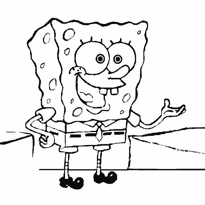 Plansa de colorat cu Spongebob 115 19